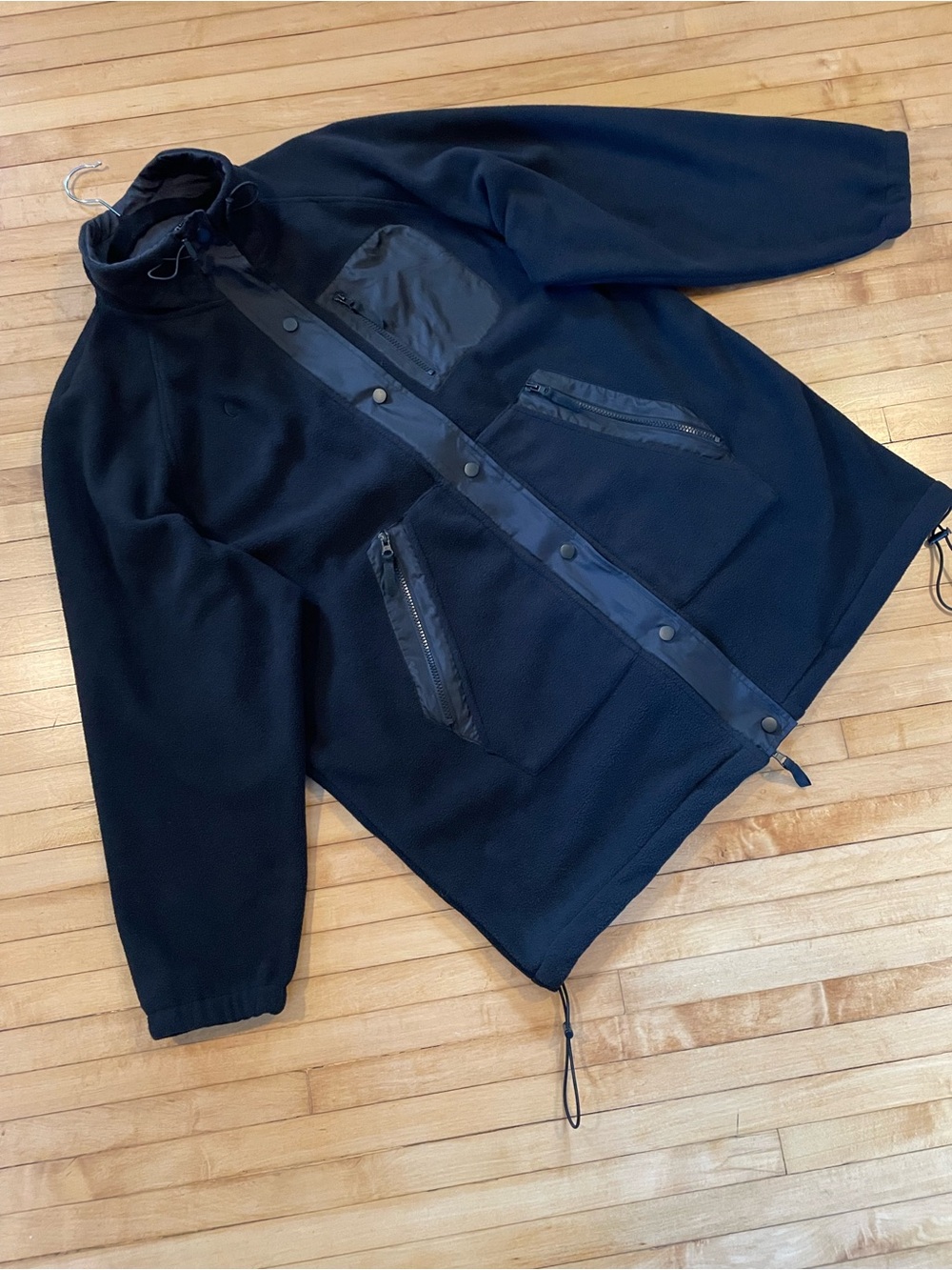 ZYIA Plush Geneva Jacket Coat Fleece Midi Length Funnel Neck Athleisure Gym Yoga
